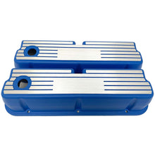 Load image into Gallery viewer, Ford Small Block 289 351W Tall Valve Covers - Wide Fin - Custom - Blue
