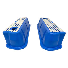Load image into Gallery viewer, Ford Small Block 289 351W Tall Valve Covers - Wide Fin - Custom - Blue