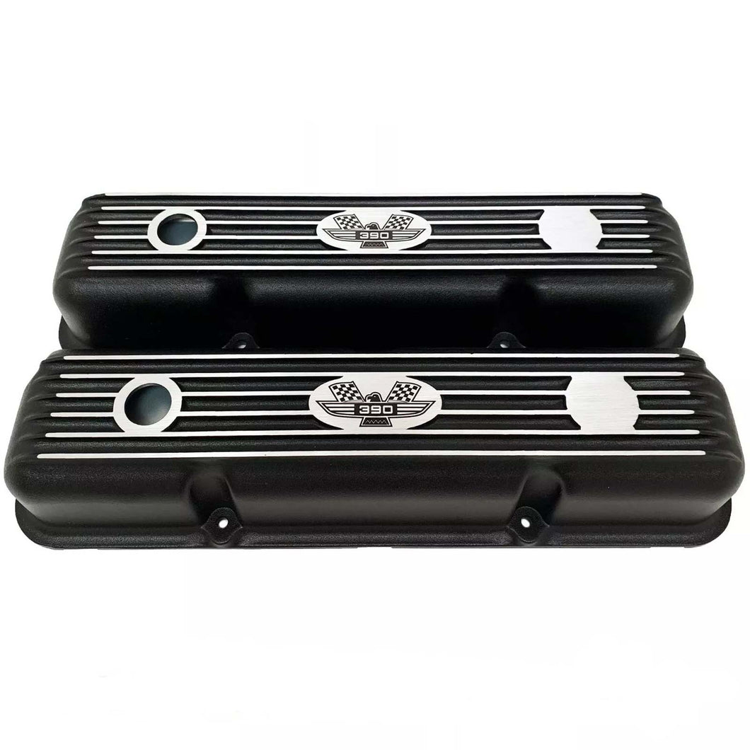 Ford FE 390 American Eagle Short Valve Covers - Black