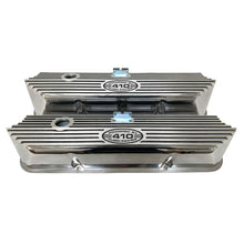 Load image into Gallery viewer, Ford FE Tall Powered By 410 Valve Covers - Polished