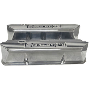 Ford FE Tall CS Shelby 427 Valve Covers - Long Plate - Polished