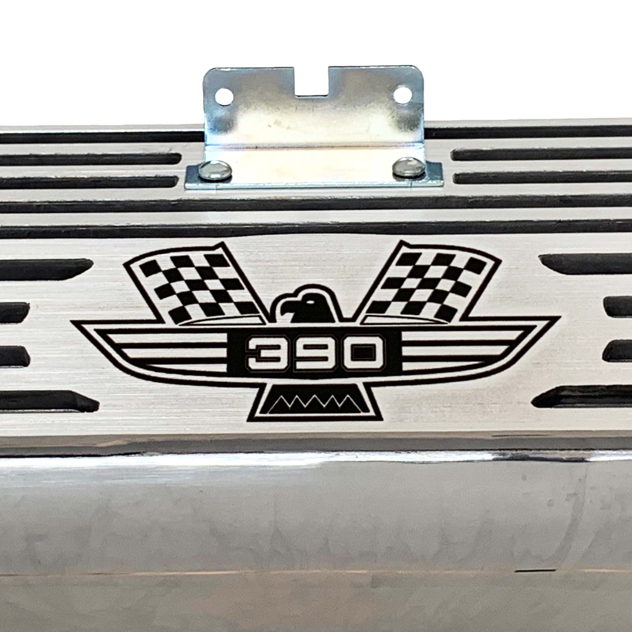 Ansen Tall American Eagle Polished Aluminum Valve Covers For Ford FE 390 - Made In USA