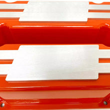 Load image into Gallery viewer, Small Block Chevy Tall Valve covers - Billet Top - Custom - Orange