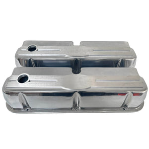 Ford Small Block 289 351W Tall Valve Covers - Oval Billet - Custom - Polished