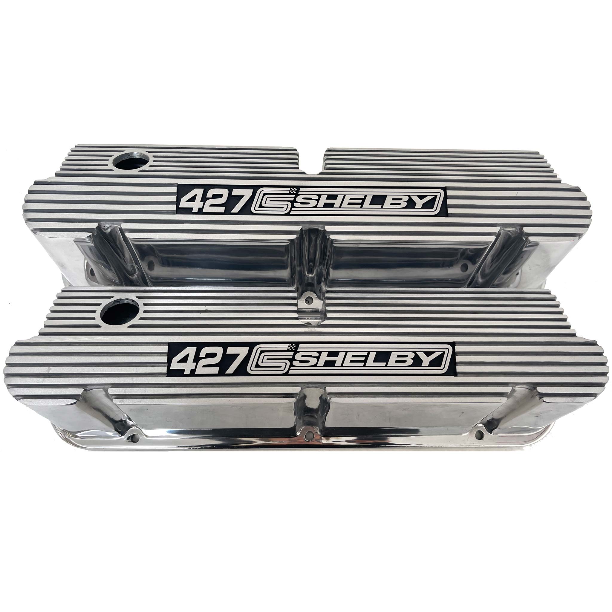 Ford 289-351W Pentroof CS Shelby 427 Valve Covers - Polished