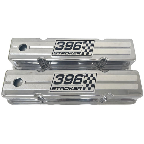 396 STROKER Raised Billet Top Valve Covers - Polished