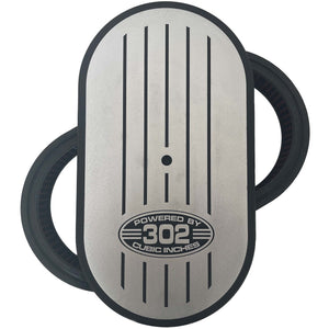Ford 302 - 15" Oval Air Cleaner Kit - Silver