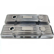 Load image into Gallery viewer, Small Block Chevy Classic Finned Custom Valve Covers - Polished