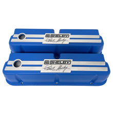 Load image into Gallery viewer, Ford 289,351W Tall CS Shelby Logo Valve Covers - Billet Top - Blue