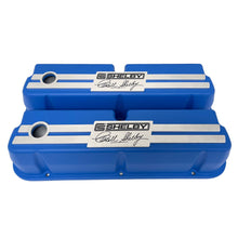 Load image into Gallery viewer, Ford 289,351W Tall CS Shelby Logo Valve Covers - Billet Top - Blue