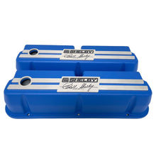 Load image into Gallery viewer, Ford 289,351W Tall CS Shelby Logo Valve Covers - Billet Top - Blue