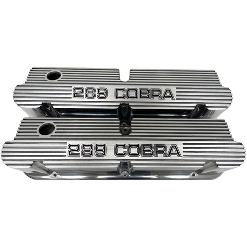 Ford Small Block Pentroof 289 COBRA Valve Covers - Polished