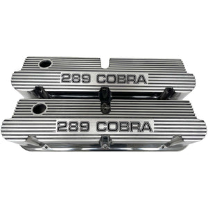 Ford Small Block Pentroof 289 COBRA Valve Covers - Polished