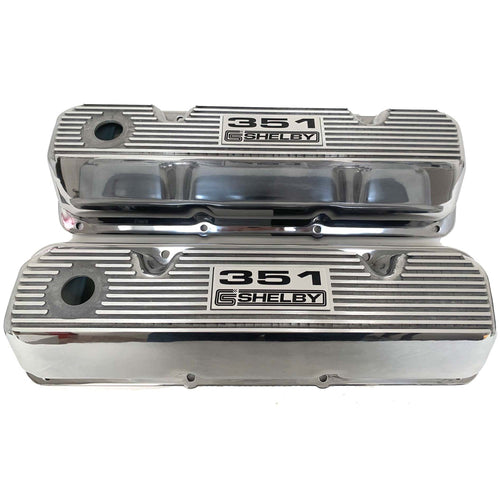 Ford 351 Cleveland Valve Covers - 351 CS Shelby - Polished