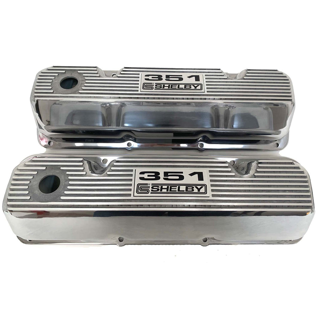 Ford 351 Cleveland Valve Covers - 351 CS Shelby - Polished