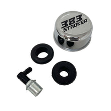Load image into Gallery viewer, 383 Stroker Valve Cover Breather &amp; Small PCV Valve - Chrome