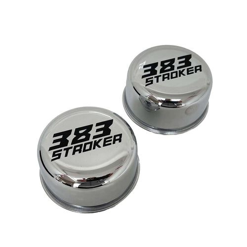 Chevy/Mopar 383 Stroker Chrome Valve Cover Breather Set - Polished