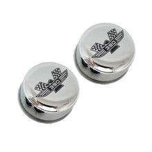 Load image into Gallery viewer, FE 390 American Eagle Chrome Valve Cover Breathers - Polished