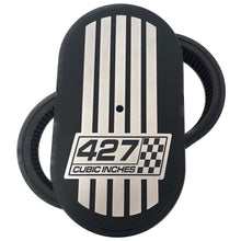 Load image into Gallery viewer, Chevy 427 Cubic Inches 15" Oval Billet Top Air Cleaner Kit - Black