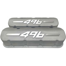 Load image into Gallery viewer, Big Block Chevy 496 - RAISED LOGO - Tall Valve Covers - Bead Blast