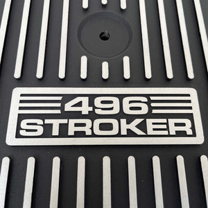 Big Block Chevy 496 Stroker 14" Round Custom Air Cleaner Lid Kit - Black