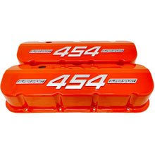 Load image into Gallery viewer, Big Block Chevy 454 Super Sport - RAISED LOGO - Tall Valve Covers - Orange
