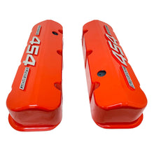 Load image into Gallery viewer, Big Block Chevy 454 Super Sport - RAISED LOGO - Tall Valve Covers - Orange