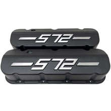 Load image into Gallery viewer, Big Block Chevy 572 - RAISED LOGO - Tall Valve Covers - Black