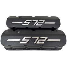 Load image into Gallery viewer, Big Block Chevy 572 - RAISED LOGO - Tall Valve Covers - Black