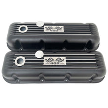 Load image into Gallery viewer, Big Block Chevy 468 Flag Logo Valve Covers - Black