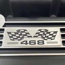 Load image into Gallery viewer, Big Block Chevy 468 Flag Logo Valve Covers - Black