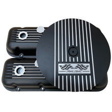 Load image into Gallery viewer, Big Block Chevy Super Sport Flag Logo Valve Covers &amp; 13" Air Cleaner - Black