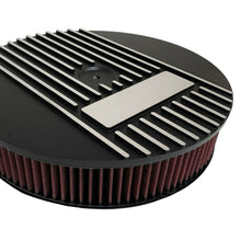Load image into Gallery viewer, 14&quot; Round Finned Air Cleaner Kit - Custom - Black