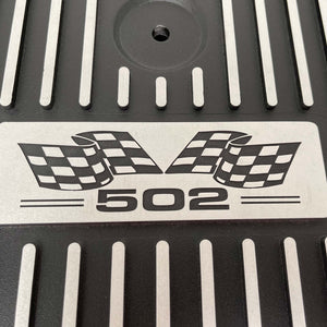 Big Block Chevy 502 Flag Logo Valve Covers & 13" Air Cleaner - Black