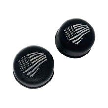 Load image into Gallery viewer, American Flag Chrome Valve Cover Breather Set - Black