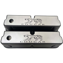Load image into Gallery viewer, Ford Small Block Cougar Tall Valve Covers - Billet Top - Black