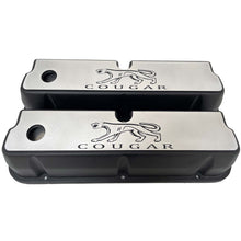 Load image into Gallery viewer, Ford Small Block Cougar Tall Valve Covers - Billet Top - Black