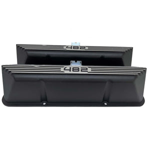 Ford FE Tall 482 Number Logo Valve Covers - Black