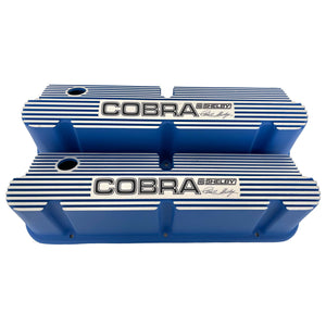 Ford Small Block Pentroof COBRA C.S. Shelby Valve Covers - Blue