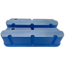 Load image into Gallery viewer, Ford Small Block Pentroof All-Finned Valve Covers - Blue