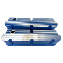 Load image into Gallery viewer, Ford Small Block Pentroof All-Finned Valve Covers - Blue