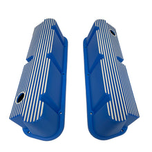 Load image into Gallery viewer, Ford Small Block Pentroof All-Finned Valve Covers - Blue