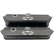 Load image into Gallery viewer, Ford FE Tall 445 American Eagle Valve Covers - Finned - Black