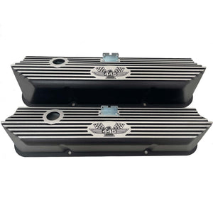 Ford FE Tall 445 American Eagle Valve Covers - Finned - Black