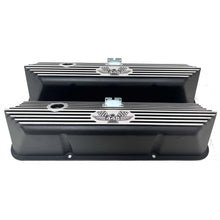 Load image into Gallery viewer, Ford FE Tall 445 American Eagle Valve Covers - Finned - Black