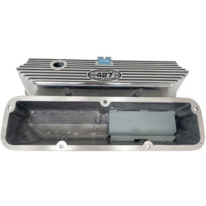 Ford FE Tall Powered By 427 Valve Covers - Polished
