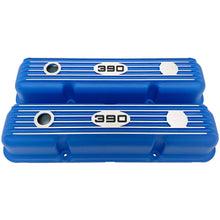 Load image into Gallery viewer, Ford FE 390 Short Finned Valve Covers - Blue