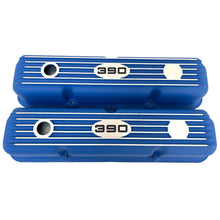Load image into Gallery viewer, Ford FE 390 Short Finned Valve Covers - Blue