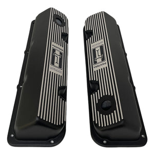 Ford 351 Cleveland - Pantera De Tomaso - Finned Valve Covers - Black