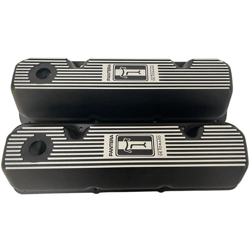 Ford 351 Cleveland - Pantera De Tomaso - Finned Valve Covers - Black